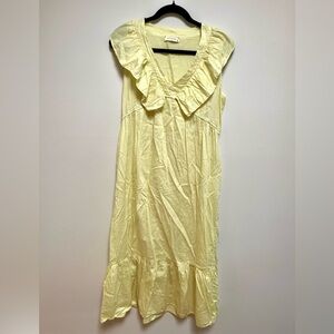 Stark X Pale Yellow Maxi Dress size Large